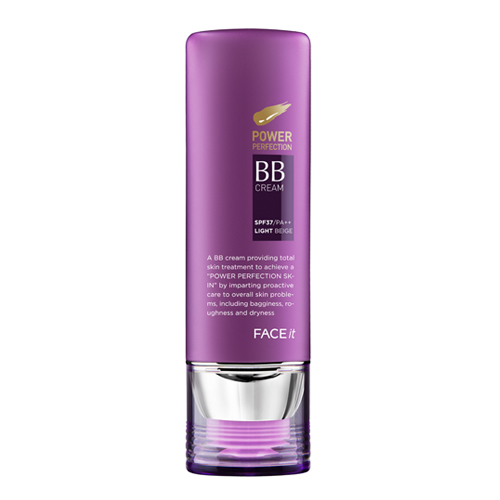 FACE it Power perfaction BB霜 / 40g / 售價約台幣655元
綽號「紫色BB」,跟其他很貴品牌或美妝小舖的BB產品相比,這款真的實惠又好用!輕透感十足的同時,遮瑕力也夠用,而且含保濕抗老化成份,使用起來一點負擔也沒有,讓人很喜翻~