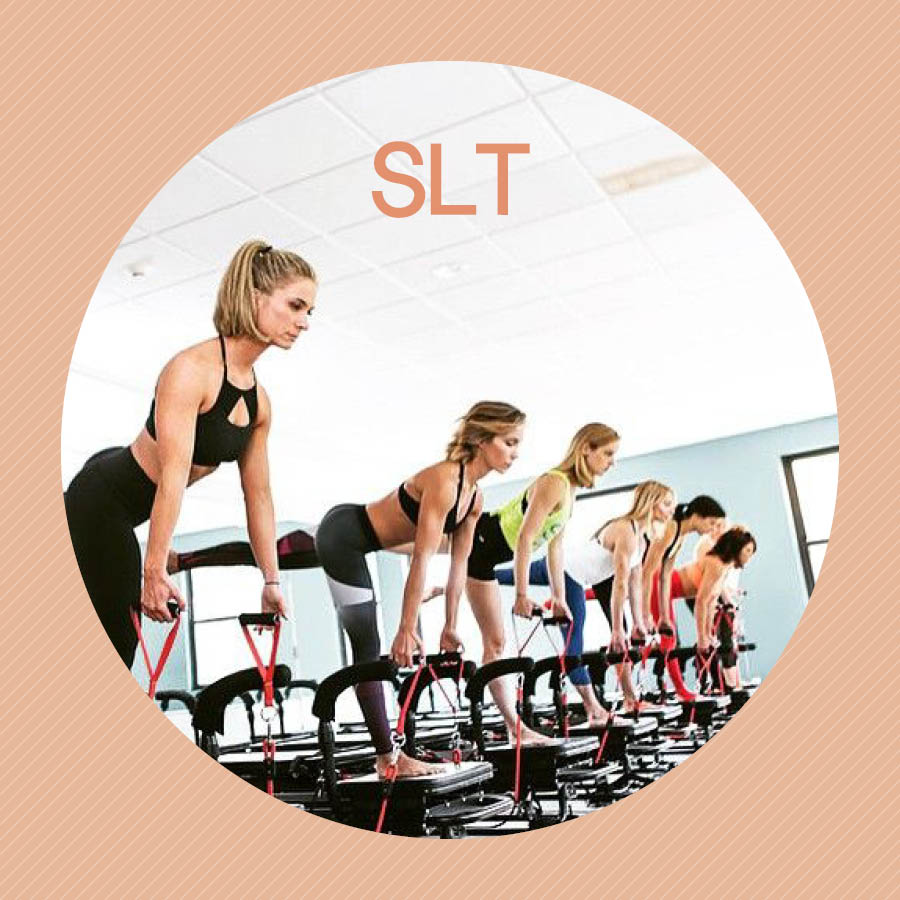 SLT是「Strengthen, Lengthen, Tone」的縮寫,強化身體為中心(Strengthen),延展身體界限(Lengthen),鍛鍊出有彈力的(Tone)健康身體。