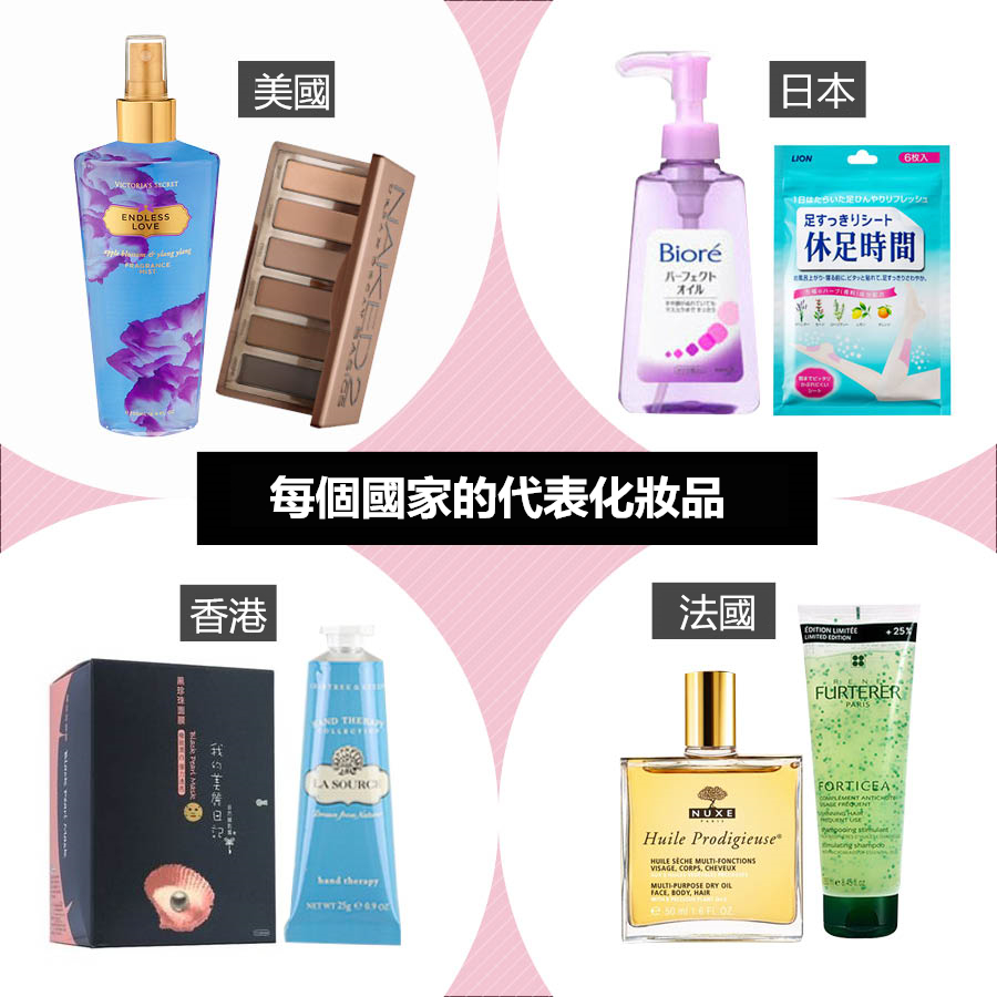 我們去國外旅遊時除了當地的美景和美食,最重要的就是購物了,說到購物大家最先想到的是買什麼?尤其是女生最先想到的一定是化妝品吧!而且每個國家都有自己的代表化妝品,像去法國就一定要買香水……