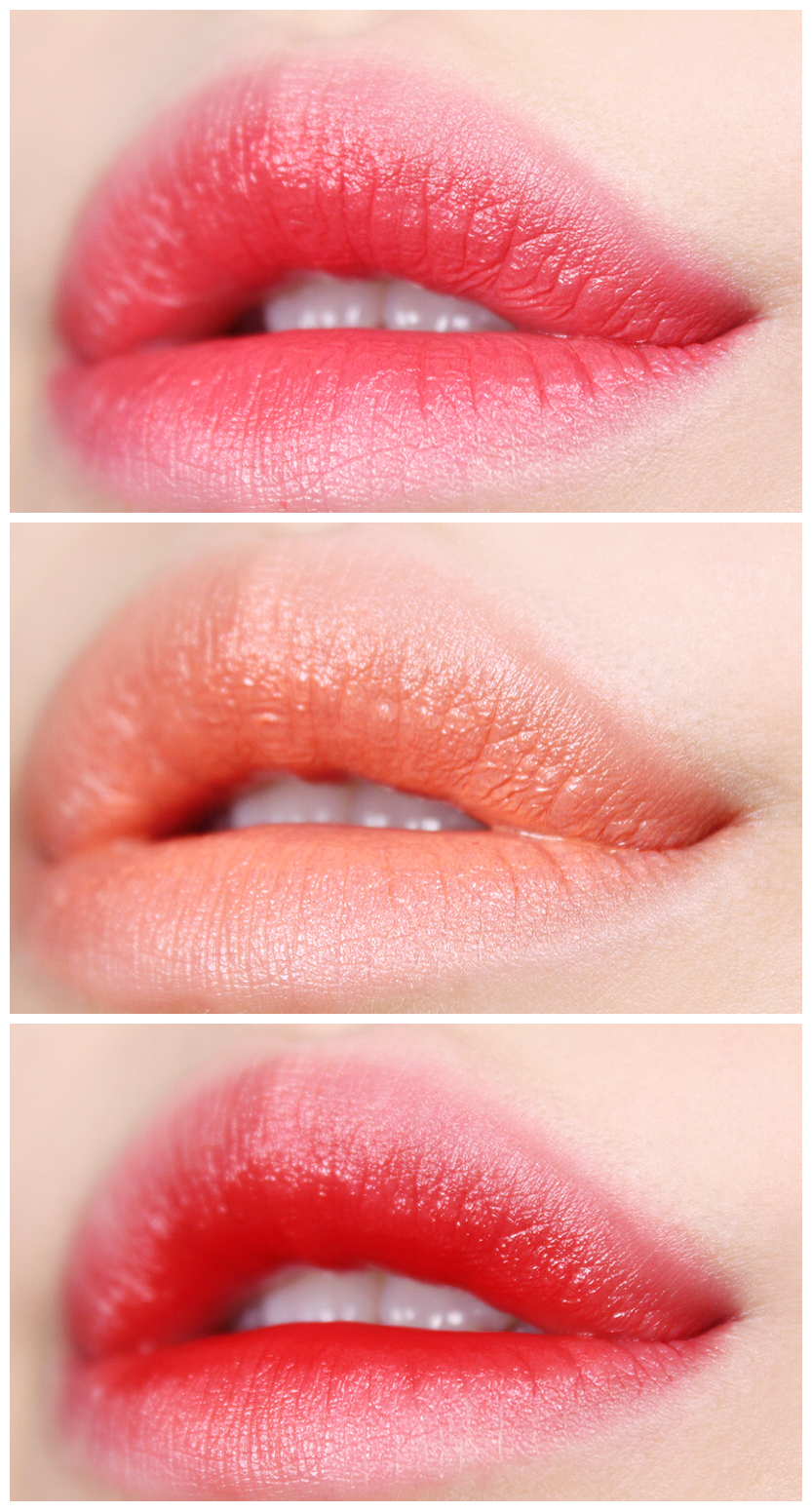 李秀真的試色色號分別為:#21 Pink Guava,#24 Pale Coral,#28 Parisian Red,這個唇膏在滋潤和顯色中找到了最好的平衡,極高的色彩還原度和持久度更是讓彩妝達人們愛不釋手。