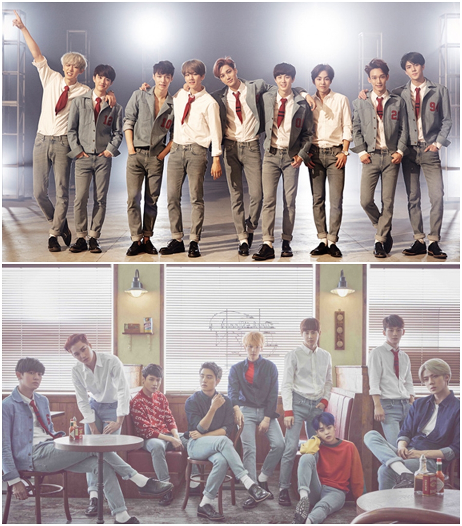 ★ EXO :: 22.7 歲 ★
在 2012 年出道的 EXO,目前成員有 XIUMIN、LAY、Suho、伯賢、CHEN、燦烈、D.O.、KAI 和世勳等 9 個人,首張正規專輯《XOXO (Kiss&Hug)》突破100萬張唱片銷售量,成為 2001年後專輯銷量再次破百萬的韓團,今年發行的第二張正規專輯《EXODUS》也有很好的成績。