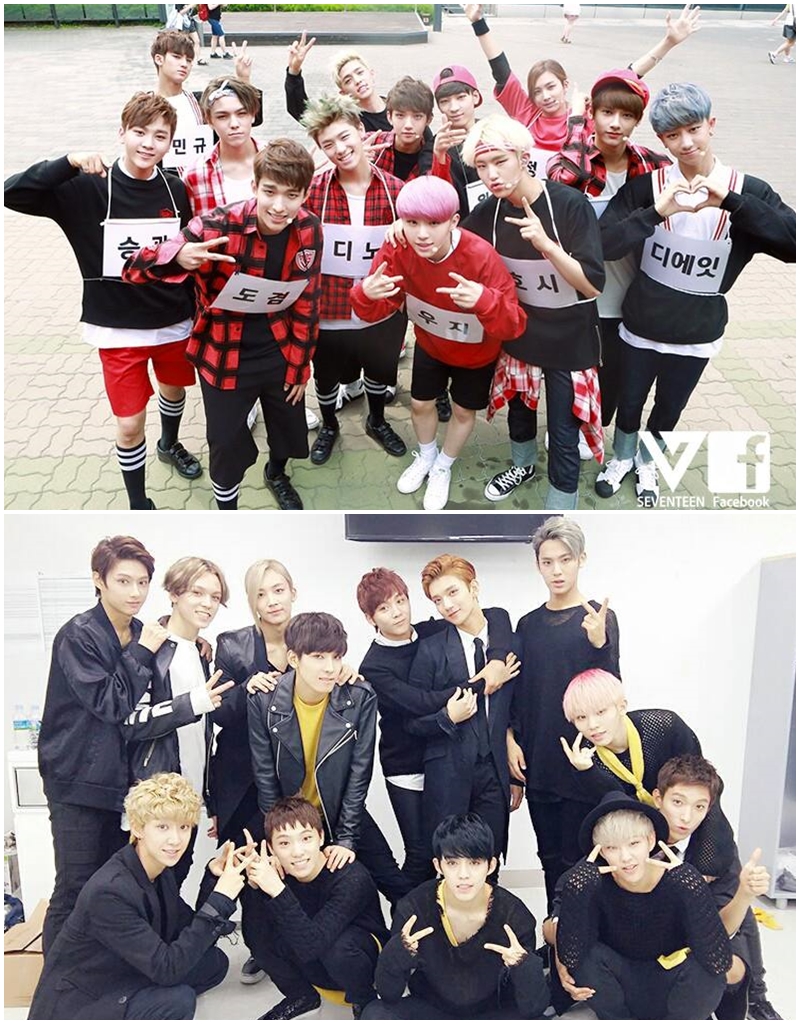 ★ SEVENTEEN :: 18.3 歲 ★
SEVENTEEN 也是今年出道的新男團,由 S.COUPS、JEONGHAN、JOSHUA、JUN、HOSHI、WONWOO、WOOZI、DK、MINGYU、THE8、SEUNGKWAN、VERNON、DINO 等 13 人所組成,最大的人是 1995 年生的喔!真的是小鮮肉們沒錯!