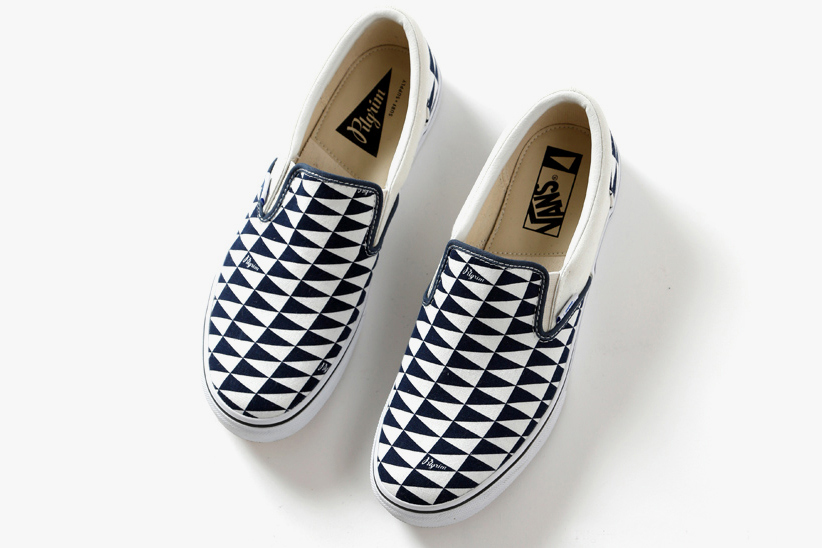 Pilgrim Surf + Supply x Vans
來自紐約布魯克林區潮流店Pilgrim Surf + Supply也翻玩了Vans的經典款,三角形的設計其實野蠻好看的阿!