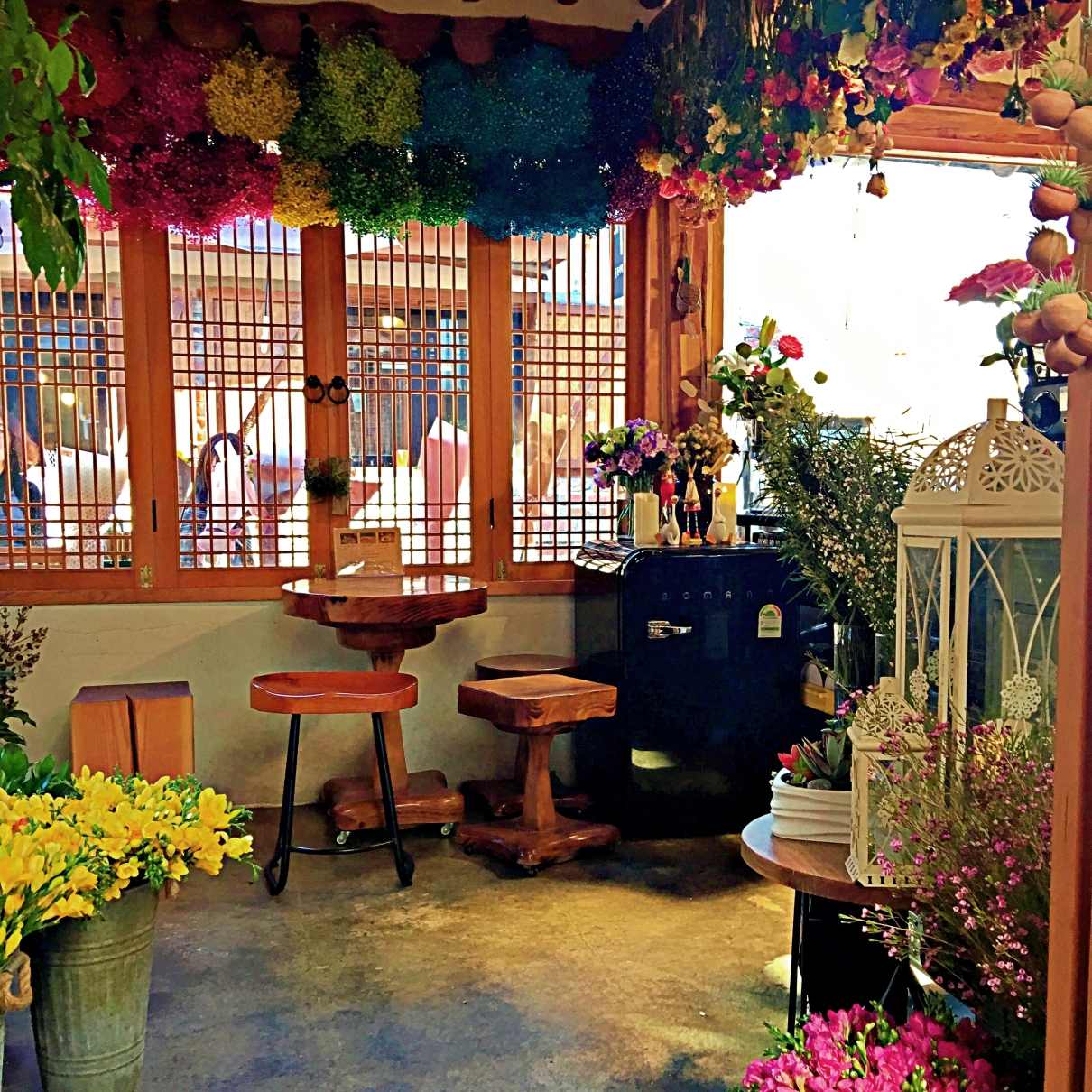 益善洞韩屋咖啡厅-庭院花房