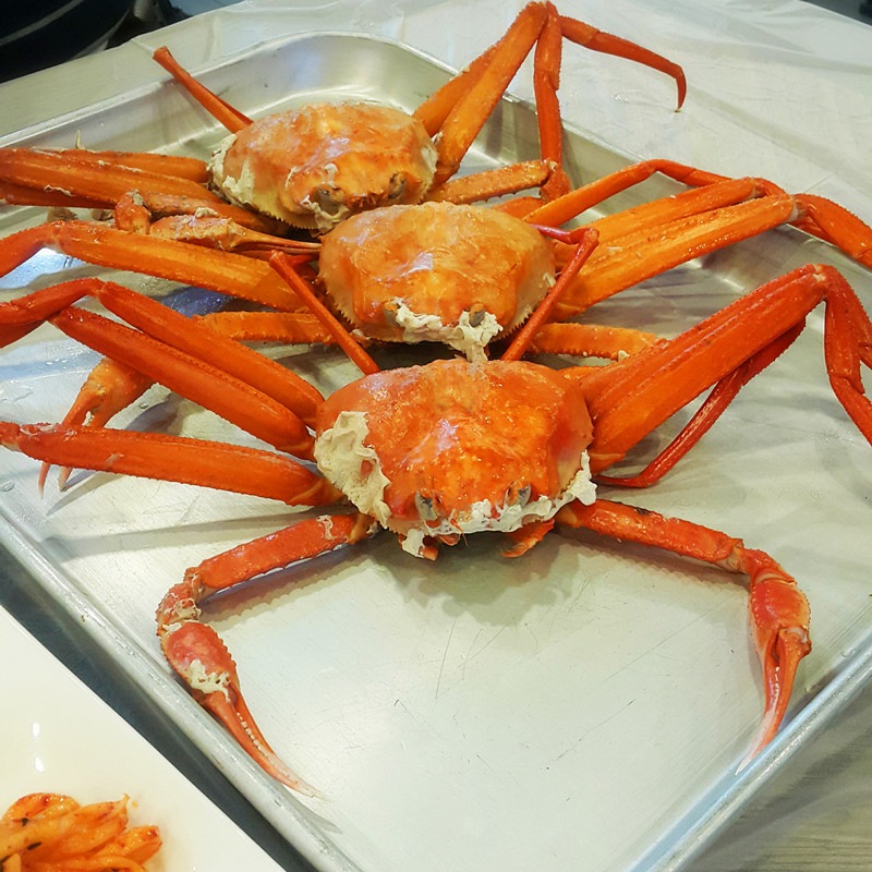 赶快列入下次韩国行口袋名单!束草大蟹一条街~疯狂吃到饱