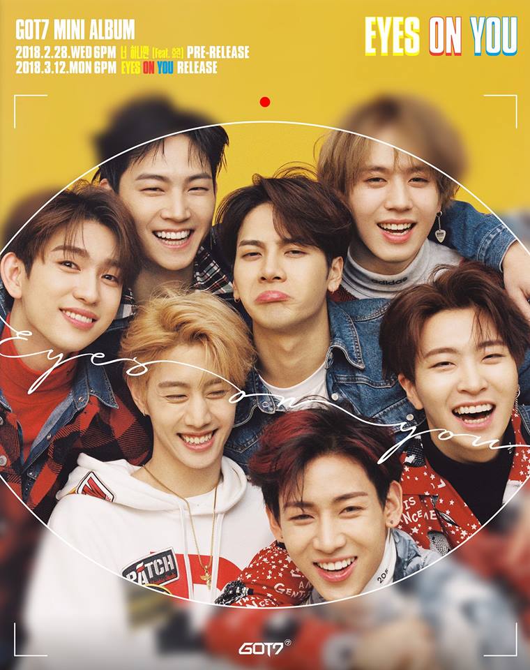 got7 《eyes on you》唱片销售:329,475张(gaonchart4月基准) got7的
