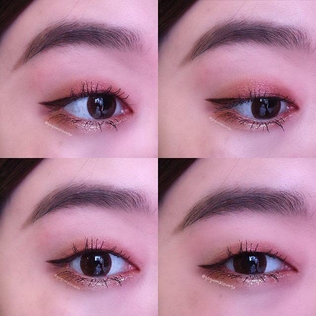 尤其是雾面和亮片的眼影都有,不用怕单眼皮的女孩使用雾面色会看起来